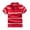 Red, variant on fatyb Boys Girls Striped Tshirts with Collar Short Sleeve Button up Lightweight School Uniform Golf Tops
