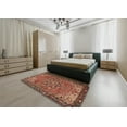 thumbnail image 4 of Ahgly Company Indoor Round Traditional Saffron Red Persian Area Rugs, 3' Round, 4 of 6