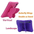 thumbnail image 6 of Kids 3D Butterfly Case for Samsung Galaxy Tab A9+ (X210/X215/X216/X218),360° Rotating Foldable Wing Stand EVA Case Shockproof Cover for Galaxy Tab S9 X710/X716B/X718U/S9 FE 5G X510/X516B/X518U,Purple, 6 of 9