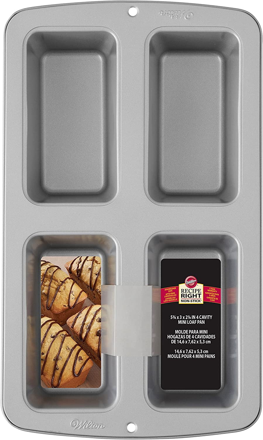 Non-Stick Original Mini Loaf Cake Baking Pan Sheet, 8-Cavity — Red Co. Goods