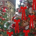 thumbnail image 4 of Velvet Christmas Tree Bows, 8.66-Inch Large Ribbon Bow Ornaments for Christmas Tree, Wreath, Garland, Gift Wrapping, Mantel and Holiday Home Decor, 4 of 4