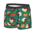 thumbnail image 2 of Daiia Cartoon Turkey Men's Underwear Boxer Briefs, Cotton Stretch Moisture-Wicking Underwear-Small, 2 of 9