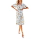 thumbnail image 1 of SAYOO Mujer Verano Cuello en V Manga Corta Cintura Alta Ruffle Hem Midi Vestidos SAYOO Sexy, 1 of 7