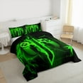 thumbnail image 3 of Castle Fairy Green Gamepads 3-Piece Full Size Comforter Sets for Teens,Gradient Lightsaber Bedding Comforter Set,Video Game Lightweight Bedding Sets,Super Cozy Room Decor, 3 of 8