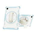 thumbnail image 6 of SaniMore Case for Samsung Galaxy Tab A8 10.5 inch 2022 SM-X200/SM-X205, Hand Rope + Pen Holder + Hidden Kickstand Lens All-inclusive Anti-drop Shockproof Heavy Duty Protective Case, Skyblue, 6 of 11