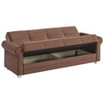 thumbnail image 2 of Ottomanson Convertible Sleeper Sofa Bed with Hidden Storage, Firm Comfort Couch, Brown, 2 of 7