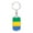 Dog Tag with Swivel Keychain (Gold), variant on Gabon Flag Dog Tag Keychain Stainless Steel Silver Tone or Gold Tone