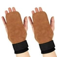 thumbnail image 1 of Weightlifting Wrist Hand Grips Leather Palm Protection with Wraps/ Padded, 1 of 8