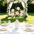 thumbnail image 4 of Fake Flowers Realistic Silkly Rose Bouquet, 7 Stems 12.99 Inch Artificial Faux Flower Arrangement No Fade, Waterproof for Wedding Bridal Bouquets, Photography, Home Centerpieces Decor, 4 of 6