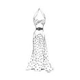 thumbnail image 2 of Amico, Tina 22x32 White Modern Wood Framed Museum Art Print Titled - Dress in Polka Dots, 2 of 4