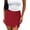 A Burgundy, variant on Women's Casual Y2K Summer Mini Skorts, Mid-Waisted Front Split Pencil Bodycon Skirts with Shorts Liner