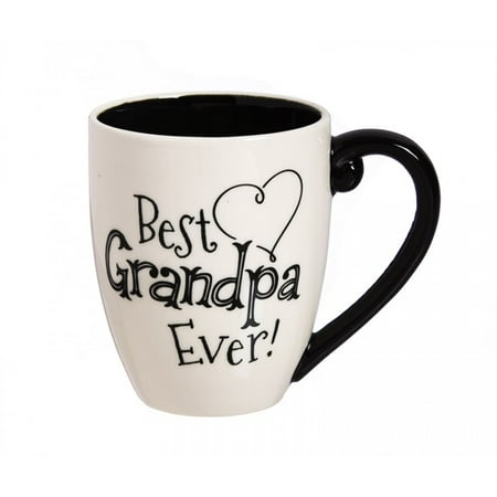 

Evergreen Cypress Home Black Ink Ceramic Cup O Joe withBox 18oz. Grandpa