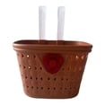 thumbnail image 2 of Colaxi Kids Bike Basket Multifunction Outdoor Cute Easy Installation Bicycle Basket Brown, 2 of 8