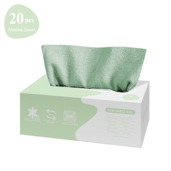 Microfiber Cleaning Cloths in a Box, 20 Ct Reusable Wipes for Cars, 7.9x7.9 inch Edgeless Towels for Detailing, Highly Absorbent Shop Rags for Kitchen, Home, Garage, Streak-Free Dusting Cloths