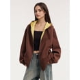 thumbnail image 2 of Womens Trendy Hoodies Colour-blocked Streetwear Hoodies Sweatshirt Couples Casual Outerwear, 2 of 6