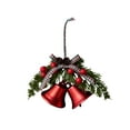 thumbnail image 2 of Tuscom Christmas Tree Bell Ornament with Bow, Festive Holiday Decor for Christmas Tree, Door, Mantel, 7.09x5.12in, 2 of 6