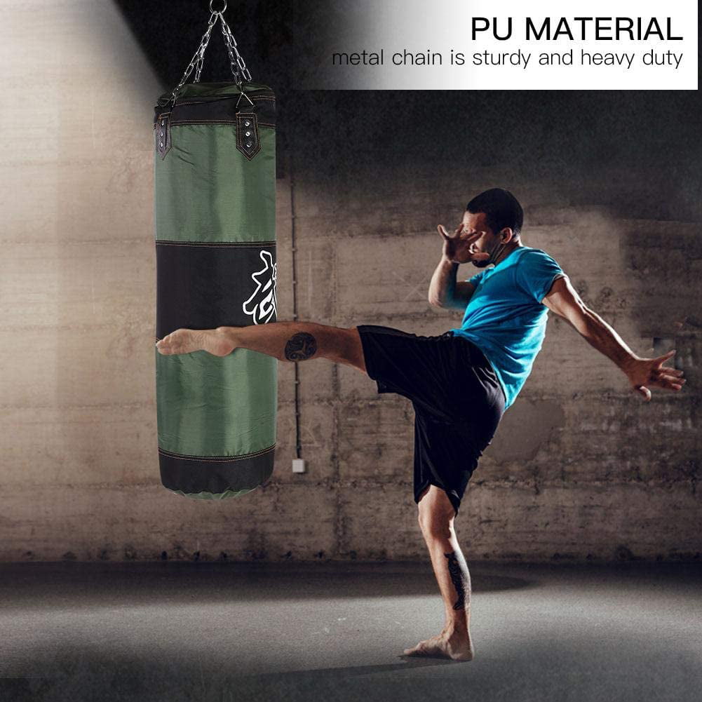 Details about   Heavy Bag Kit Wraps Gloves Boxing MMA Punching Training Fight Exercise 70lbs 