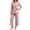 Pink, variant on Women Collared Long Sleeve Suit Set Button Down Solid Elegant Office Slim Casual Two Piece Suit Sets Purple L