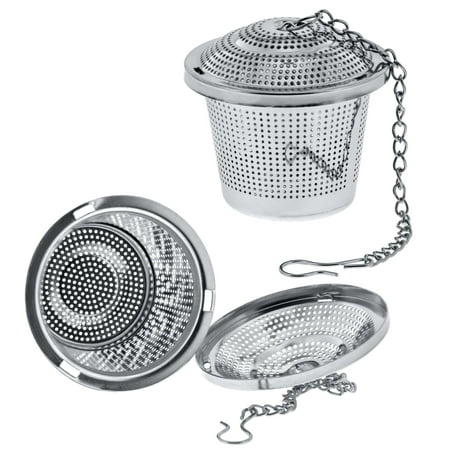 

U.S. Kitchen Supply 2 Premium Tea Infuser 2 Diameter Stainless Steel Single Cup Perfect Strainers for Loose Leaf Tea