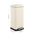 thumbnail image 4 of happimess Betty Retro 8-Gallon Step-Open Trash Can, Limestone Beige, HPM1007F, 4 of 11