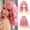 Pink, variant on White Wigs for Women - Short Wavy Bob Wig with Bangs, Synthetic,  Length, For Daily Party Use & Halloween Costume, 14'
