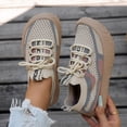 thumbnail image 3 of Rokment Wide Toe Box Chunky Walking Shoes For Women Comfortable Breathable Mesh Knit Thick Sole Low Profile Tennis Flat Fashion Sneakers Fall Casual Footwear, 3 of 6