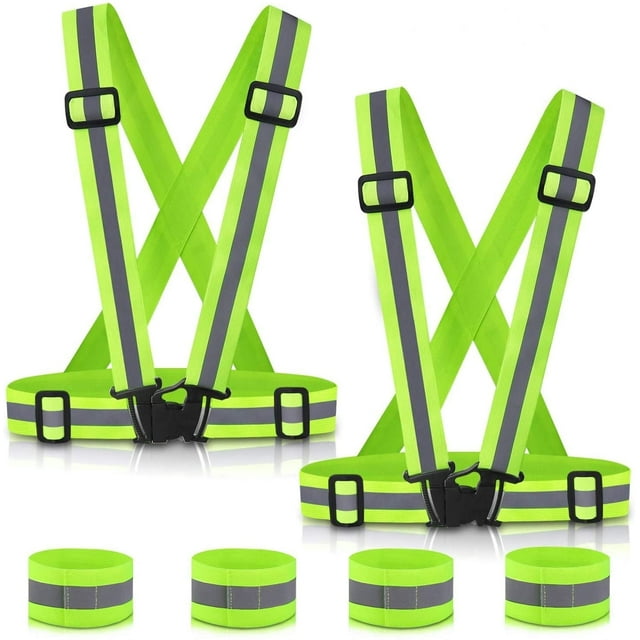 Safety Vest Reflective Running Gear, Adjustable Safety Vests for Men