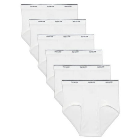 

Fruit of the Loom Men s Tag-free 100% Cotton White Classic Briefs Extended Sizes 6 Pack