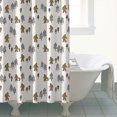 thumbnail image 4 of White Bigfoot and Tree Pattern Shower Curtain 84"x72" ,Bathroom Decorative Shower Curtains Set with 12 Hooks,Modern Waterproof Washable Shower Curtain, 4 of 6