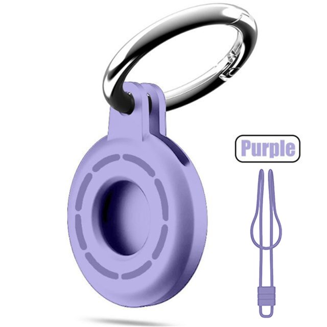 Para AirTag-Armor Cover Strap Funda de silicona Anti-perdida Ubicación GPS Tracker-Protec