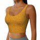 thumbnail image 2 of Fotbe Gold Glitter Sujetador Deportivo Largo sin Aros para Mujer con Almohadillas y Soporte Medio, Transpirable y Absorbente, Camiseta Tipo Chaleco o Tank Top-Small, 2 of 8