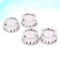 thumbnail image 3 of 4 PCS/ Set Guitar Volume Tone Control Knobs Rotary Knobs for Electric Guitar Parts Replacement (White), 3 of 7