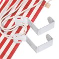thumbnail image 6 of Uxcell Foot Hammock Under Desk, Adjustable Foot Rest Sling with Hooks Portable Desk Footrest, Red White Style 1, 6 of 6