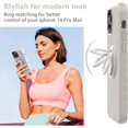 thumbnail image 3 of Compatible con funda para iPhone 14 Pro Max con soporte de anillo - Silicona líquida - Forro de microfibra - Fundas protectoras antiarañazos de cuerpo completo a prueba de golpes F, 3 of 5