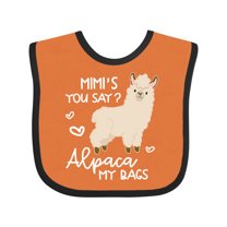 Inktastic Mimi's You Say Alpaca My Bags Boys or Girls Baby Bib