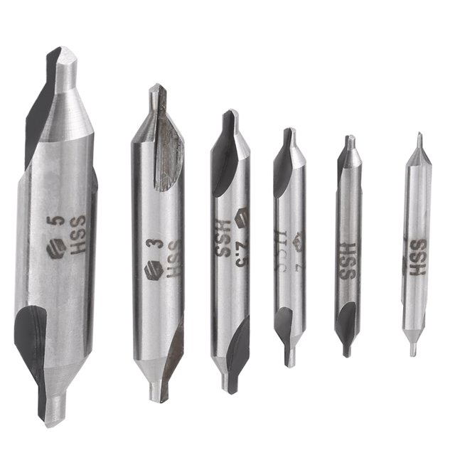 HSS Center Drill Bits 60 Degree Set Double End and for Metal Processing