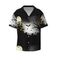 thumbnail image 5 of Picia Happy Halloween 1 Men's Linen Shirts Short Sleeve Cuban Beach Shirts Casual Shirts Button Down Shirt for Men Beach Summer Wedding Shirt-X-Large, 5 of 7