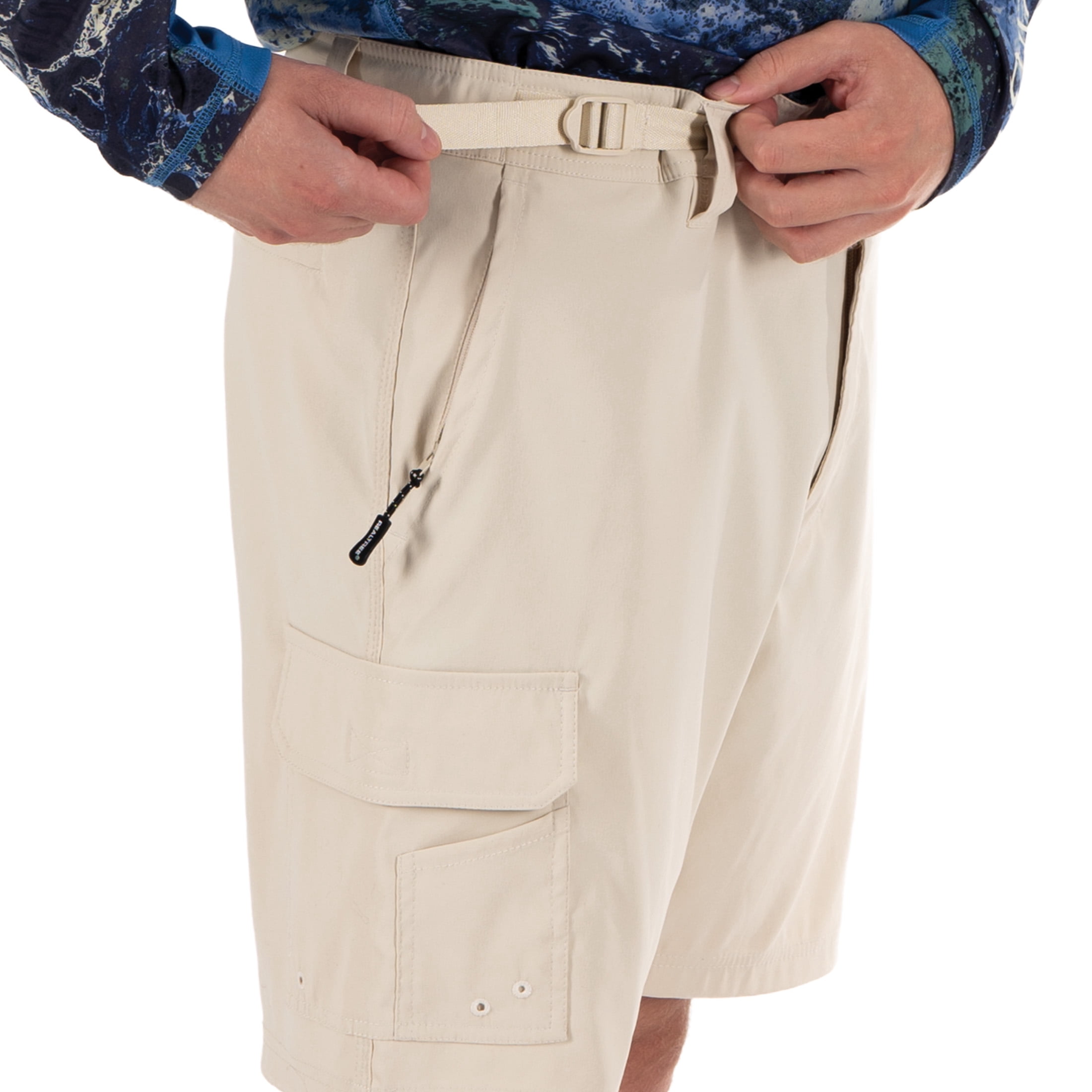 Men's Realtree Hybrid Fishing Shorts, Light Khaki, S