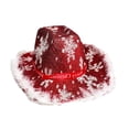 thumbnail image 6 of Glittering Christmas Cowboy Hat for Holiday Celebration Carnival Party Headwear Festival Accessories Cosplay Cowgirl Hat, 6 of 6