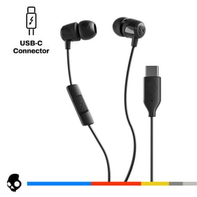 Skullcandy Jib XT in-ear Earbuds with Microphone, USBC, Black