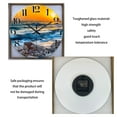 thumbnail image 2 of Blue Wall Clocks Battery Operated 14 Inch Beach Wall Clock for Bedroom Glass Wall Clock Silent Non Ticking, 2 of 4