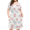 thumbnail image 3 of a.Jesdani Women's Plus Size Summer Dresses Casual Short Sleeve Pleated Dress L-4X, 3 of 7
