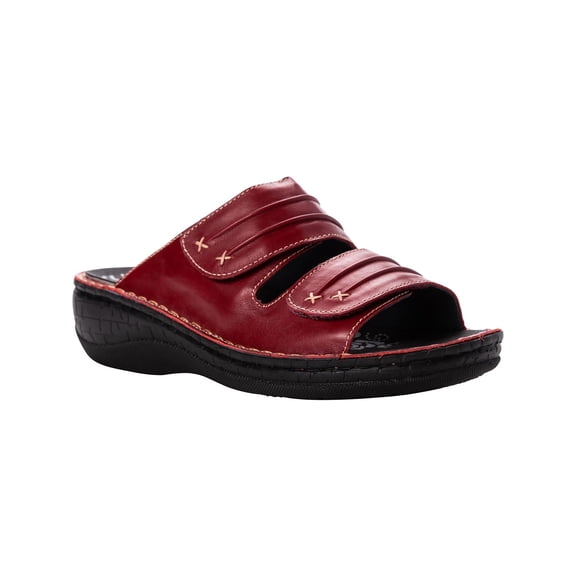propet women's june sandal red 9.5 b us