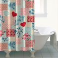 thumbnail image 4 of Pioneer Flower Floral Print Pattern Shower Curtain 84"x72", Bathroom Decorative Shower Curtain Set with 12 Hooks, Waterproof Washable, 4 of 6
