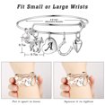 thumbnail image 2 of TINGN Horse Gifts for Girls Women Bracelet Stainless Steel Horse Bracelet Engraved Initial Charm Bracelet Dainty Horse Gifts for Girls Girls Teens Horse Lovers, 2 of 7