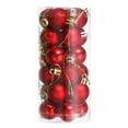 thumbnail image 1 of 24Pcs 1.1" Bolas de Navidad Adornos Conjunto de Bolas Colgantes irrompibles para Decoración del Árbol de Navidad (Rojo), 1 of 7
