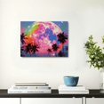 thumbnail image 5 of Chilfamy Moon Palm Trees Canvas Wall Decor for Home Bathroom, Ready To Hang Room Art 20x16in, 5 of 6