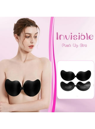 amousa Underwear Sticky Bra Backless Strapless Push Up Bras For Women,  Adhesive Lift Bra For Large Breasts 