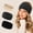 Black, dark grey, beige, variant on 3 Pack Headbands for Women Winter Warm Cable Knit Ear Warmer Thick Head Wrap Fuzzy Fleece Lined Gifts