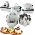 thumbnail image 5 of Stainless Steel Cake Rings Pastry Dessert Mousse Mold With Pusher For Crumpets Eggs Pastry Mousse Desserts, 5 of 5